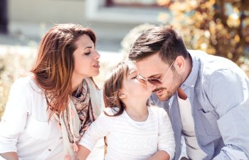 photo of a smiling family